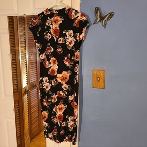 Floral Black Dress